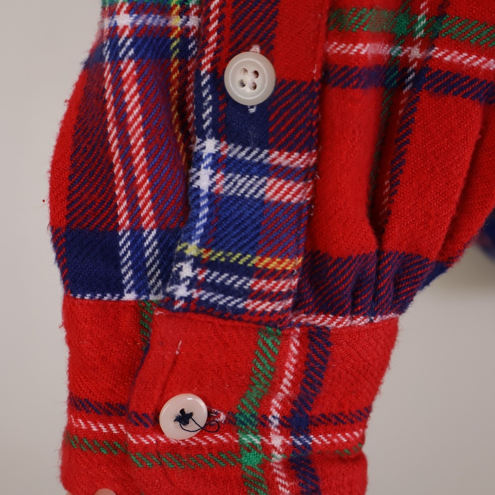 Polo Ralph Lauren Classic Fit Twill Flannel Shirt Medium Red Plaid Cotton - Picture 8 of 13